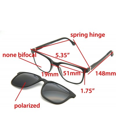 Square None Bifocal - Polarized Magnetic Clip on - Polarized Sunglasses New Arrived - C918LNND8D7 $34.00