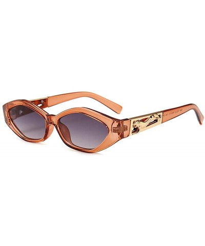 Goggle Retro Vintage Narrow Cateye Sunglasses for Women Clout Goggles hexagon Leopard sunglasses - 8 - CW193GAMESL $32.82