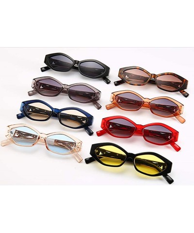 Goggle Retro Vintage Narrow Cateye Sunglasses for Women Clout Goggles hexagon Leopard sunglasses - 8 - CW193GAMESL $17.14