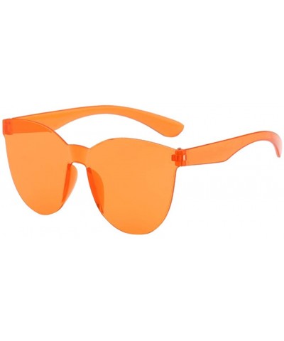 Rimless Fashion Sunglasses-UnisexTrendy Jelly Sunglasses Sexy Retro Eyeglasses Sun Glasses for Women Men - D - CO196IYUADC $1...