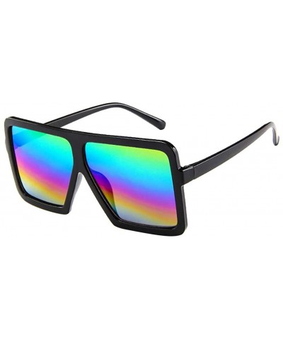 Oversized Women Men Vintage Retro Sun Spectacles Unisex Big Frame Sunglasses Eyewear - Multicolor - C218UL7D5ZS $10.32