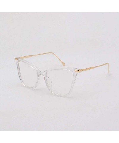 Round Nerd Glasses Classic Fashion Frame Clear Lens Square Round Rectangle - White - CJ18Z366T4K $11.30