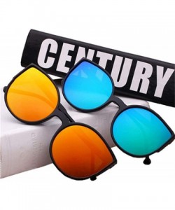 Aviator Coating Reflective Mirror Sunglasses Women Men Cat Eye Sun Glasses Gray Black - Gray - CT18YLZ0O23 $8.21