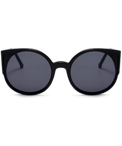 Aviator Coating Reflective Mirror Sunglasses Women Men Cat Eye Sun Glasses Gray Black - Gray - CT18YLZ0O23 $8.21