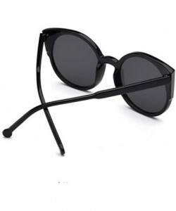 Aviator Coating Reflective Mirror Sunglasses Women Men Cat Eye Sun Glasses Gray Black - Gray - CT18YLZ0O23 $8.21