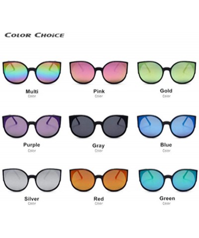 Aviator Coating Reflective Mirror Sunglasses Women Men Cat Eye Sun Glasses Gray Black - Gray - CT18YLZ0O23 $8.21