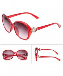 Sport Retro Polarized Sunglasses Eye for Women PC Resin UV 400 Protection Sunglasses - Red - CB18T3X57G2 $17.33