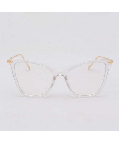 Round Nerd Glasses Classic Fashion Frame Clear Lens Square Round Rectangle - White - CJ18Z366T4K $11.30