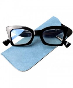 Oversized Anti-Blue Blocker Light Butterfly Readers Cateye Reading Glasses - Anti Blue -2 Pairs/ Black+woodgrain - CW18ZKEX38...