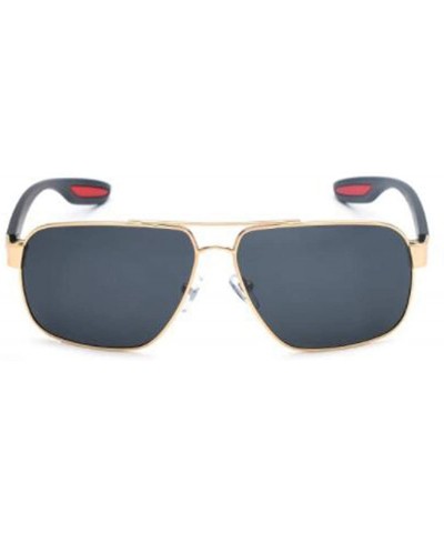 Aviator Classic Polarized Men's Sunglasses- Vintage Framed Sunglasses Men's Sunglasses - E - CZ18SM973K8 $33.04