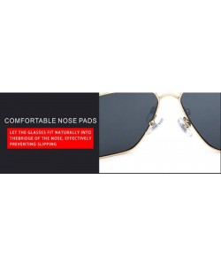 Aviator Classic Polarized Men's Sunglasses- Vintage Framed Sunglasses Men's Sunglasses - E - CZ18SM973K8 $33.04