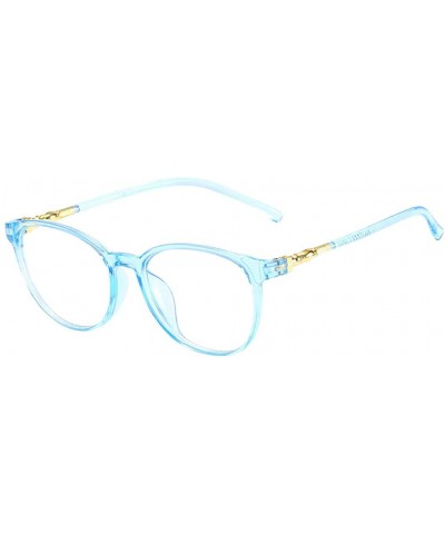 Oversized Unisex Stylish Square Non-Prescription Eyeglasses Clear Lens Eyewear - Blue - C21908Q8CYC $17.40