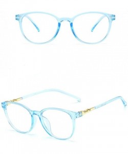 Oversized Unisex Stylish Square Non-Prescription Eyeglasses Clear Lens Eyewear - Blue - C21908Q8CYC $8.59