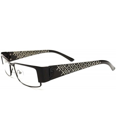 Rectangular Contemporary Hot Designer Elegant Womens Rectangle Eye Glasses - Black - CM18ECE9TTQ $14.52