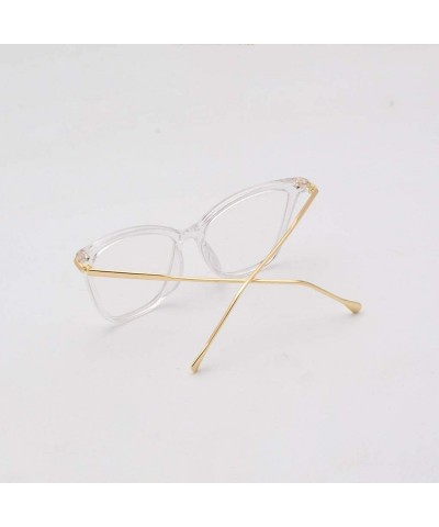 Round Nerd Glasses Classic Fashion Frame Clear Lens Square Round Rectangle - White - CJ18Z366T4K $11.30