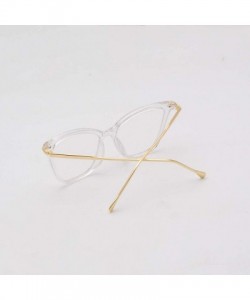 Round Nerd Glasses Classic Fashion Frame Clear Lens Square Round Rectangle - White - CJ18Z366T4K $11.30