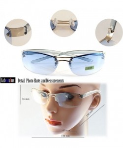 Goggle Semi-Rimless Color Tinted Clear Arm Eyeglasses Wrap Sunglasses A218 - Clear - CM18GZSQKMN $15.77
