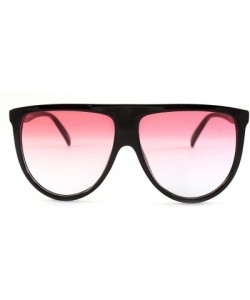 Aviator Cool Color Tinted Flat Lens Flat Top Square Sunglasses A016 - Black/ Red Purple Gradient - CG185DTXXXC $10.74