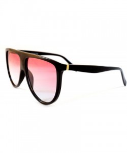 Aviator Cool Color Tinted Flat Lens Flat Top Square Sunglasses A016 - Black/ Red Purple Gradient - CG185DTXXXC $10.74