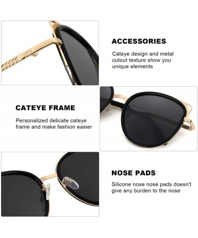 Cat Eye Women Cat Eye Mirrored Polarized Sunglasses Polarized UV400 Protection Stylish Eyewear for Outdoor - C8192DCAUXG $30.16