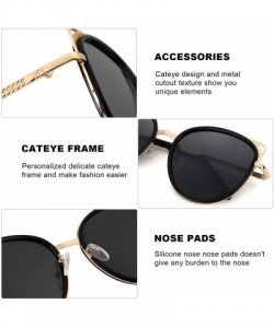 Cat Eye Women Cat Eye Mirrored Polarized Sunglasses Polarized UV400 Protection Stylish Eyewear for Outdoor - C8192DCAUXG $30.16