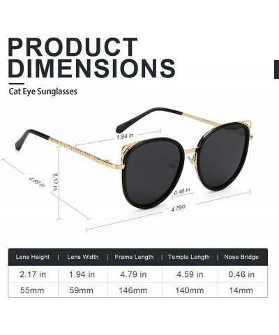 Cat Eye Women Cat Eye Mirrored Polarized Sunglasses Polarized UV400 Protection Stylish Eyewear for Outdoor - C8192DCAUXG $30.16