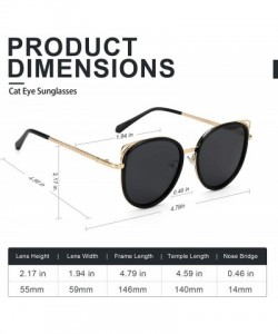 Cat Eye Women Cat Eye Mirrored Polarized Sunglasses Polarized UV400 Protection Stylish Eyewear for Outdoor - C8192DCAUXG $30.16