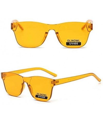 Round Oversized Sunglasses Transparent Eyeglasses - Red+orange+blue - CW18A2X990D $13.44