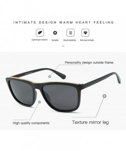 Square Hot Men's trend polarizer Cycling driving sunglasses - Black C4 - CK1904X7HH4 $15.83