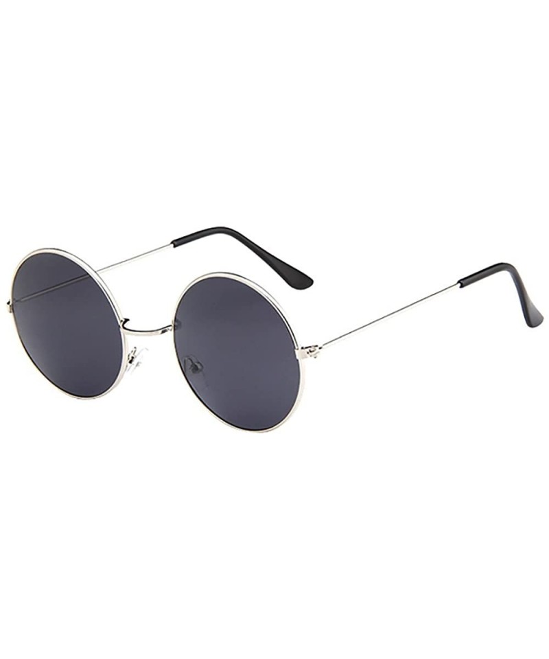 Unisex Fashion Sport Outdoor Sunglasses Women Men Vintage Retro Glasses  Driving Round Frame Eyewear - A - CA18UQ44O79