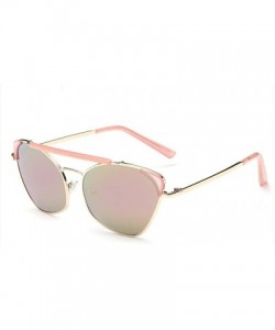 Rectangular New Arrive Cateye Sunglasses For Women Hollow Lens 56mm - Pink/Pink - CL12E0NTJ6P $16.09