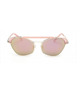 Rectangular New Arrive Cateye Sunglasses For Women Hollow Lens 56mm - Pink/Pink - CL12E0NTJ6P $16.09