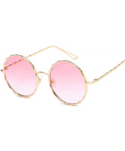 Round Fashion Round Sunglasses Women Spiral Pattern Metal Sun Glasses Women Eyewear 3 - 2 - C718YNDE6IC $12.15