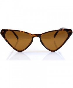 Cat Eye Color Tinted Smoke Lens Triangular Slim Foxy Cat-eye Sunglasses A150 - Tortoise/ Brown Sd - CJ18CLU9IHO $8.46