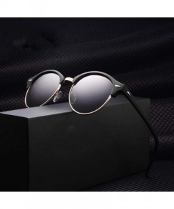 Aviator 20/20 Retro Rivet Polarized Sunglasses Men Classic Brand C01 Black Smoke - C01 Black Smoke - CS18Y5W0UH9 $17.68