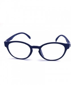 Oval TR90 Readers Flexie Reading Glasses schoolboy 2291RT - Matte Blue - CQ12FLD0Q01 $33.97