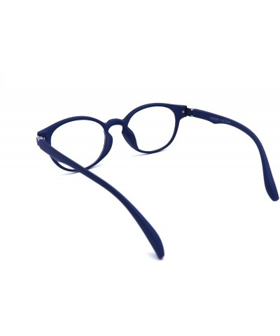 Oval TR90 Readers Flexie Reading Glasses schoolboy 2291RT - Matte Blue - CQ12FLD0Q01 $19.22