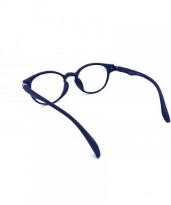 Oval TR90 Readers Flexie Reading Glasses schoolboy 2291RT - Matte Blue - CQ12FLD0Q01 $19.22