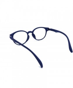 Oval TR90 Readers Flexie Reading Glasses schoolboy 2291RT - Matte Blue - CQ12FLD0Q01 $33.97
