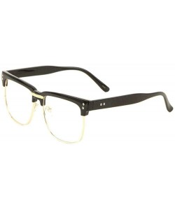 Aviator Retro Aviator Sunglasses For Men Women Vintage Square Non-prescription Glasses Frame Clear Lens Eyeglasses - CD1987I7...