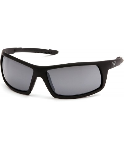 Sport Stonewall Safety Sunglasses - Black Frame/Silver Mirror Anti-Fog Lens - C311RN0P9CV $25.71