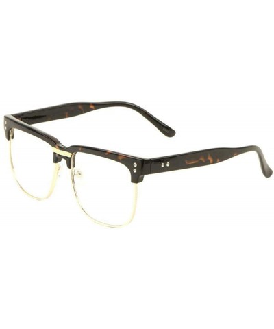 Aviator Retro Aviator Sunglasses For Men Women Vintage Square Non-prescription Glasses Frame Clear Lens Eyeglasses - CD1987I7...