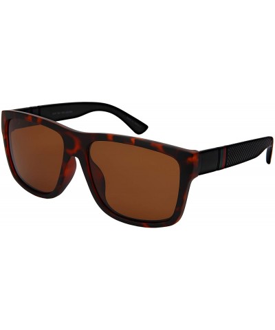 Rectangular Men Retro 80s Square Sunglasses w/Polarized Driving Lens 1419-P - CM18O7OI8XR $22.92