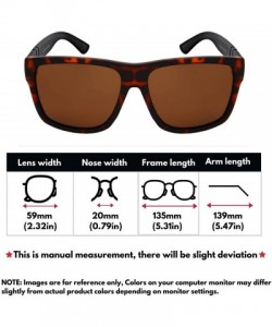 Rectangular Men Retro 80s Square Sunglasses w/Polarized Driving Lens 1419-P - CM18O7OI8XR $8.43