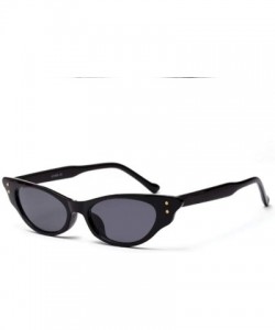 Cat Eye Unisex Vintage style Sunglasses Super Cat Eye Triangle Retro Womens Mens Cobain Jackie O Clout Mod Trendy - Black - C...