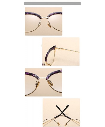 Square Transparent Lens Brand Designer Crystal Diamond Women Sunglasses Rhinestone - Leopard Frame - CT188WDYEKA $12.01
