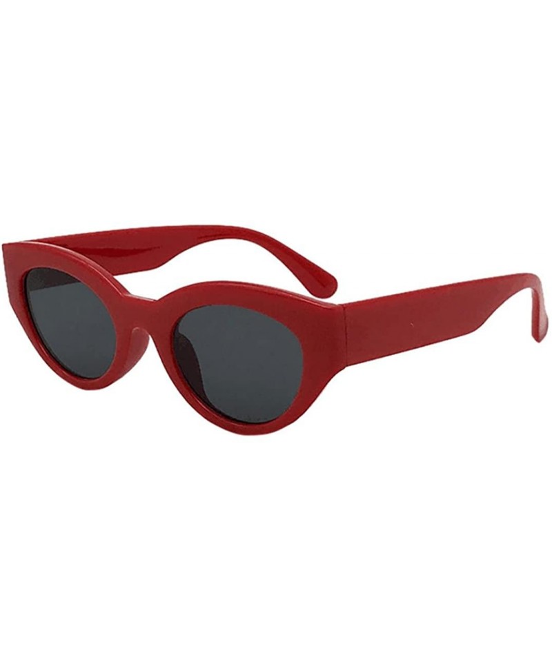 Goggle Unisex Retro Vintage Clout Goggles Sunglasses Rapper Oval Shades Grunge Glasses - C - C018D4HNRTK $9.76