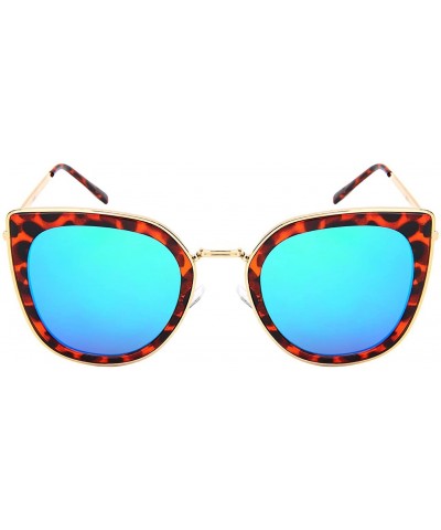 Square Square Cat Eye Sunnies w/Flat Color Mirrored Lens 3306-FLREV - Demi - CQ1822M4SX4 $10.85