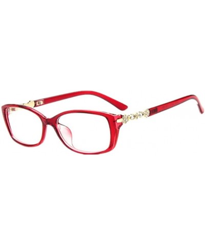 Goggle Women's Retro Eye Glasses Frame Spectacle Optical Eyeglasses Frame - Red - C9182ZN790I $9.41