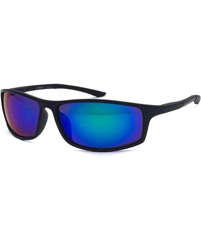 Sport Designer Fashion Sports Sunglasses SP2434 - Matt Black Blue M - C318IRALAXH $21.47